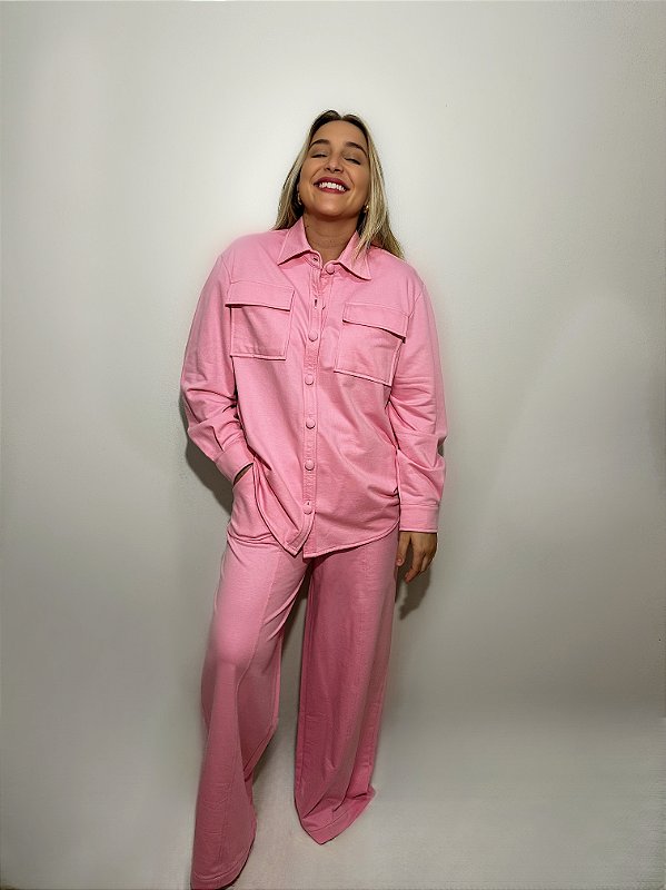 CONJUNTO DE PIJAMA FEMININO LONGO COMFY | ROSA #SALE